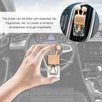 2PCS Car Diffuser Air Freshener Bottle, Refillable Empty Glass Perfume Bottles with Vent Clip, Universal Essential Oil Diffuser for Most Vehicles, Interior Car Accessories (4PCS, Word)
