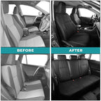 for Toyota RAV4 Seat Covers 2013 2014 2015 2016 2017 2018 RAV 4 XLE SE Limited Platinum Adventure (not for LE&Hybrid) - Custom Leather Car Seat Covers Full Set - Black