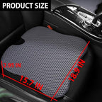 Car Seat Cushion, Auto Gel Infused Memory Foam Cushion for Driver Comfortable Driving Hip Pressure Relief Office Chair, Universal for Vehicles and Office Chairs (Gray/Black)
