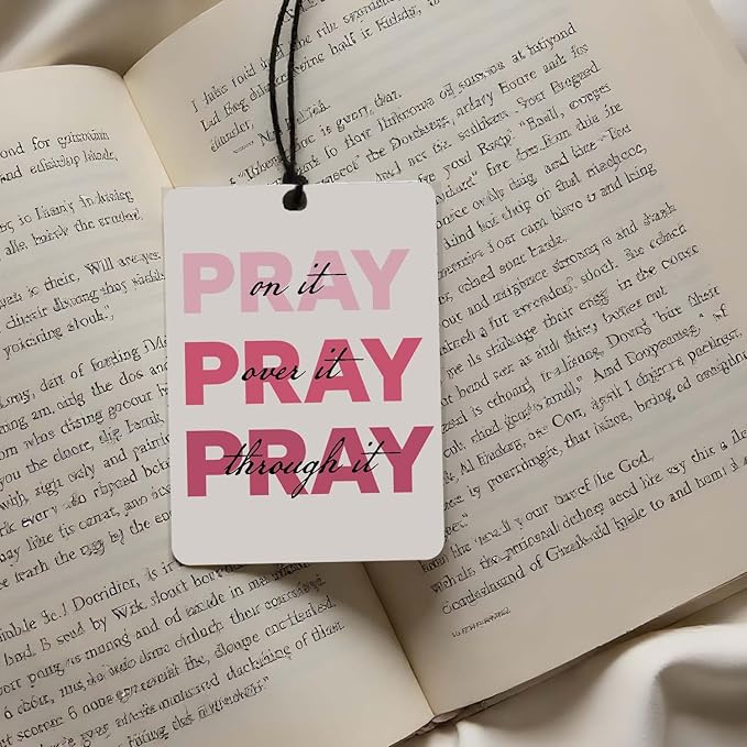 Christian air freshener for car 4Pcs, bow and jesus Hanging Scents for Car Lovers, Bible Quote Gift Air Freshener Hanging in Car Wardrobe Drawer or Book.