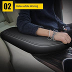 AOMSAZTO Center Console Cover Customized Armrest Cover Compatible with 2018-2024 Toyota Camry, Leather Arm Rest Covering for Car, Well-Make Durable Console Cushion Pad, Black