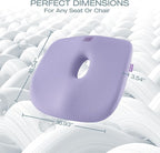 Skechers Seat Cushion Memory Foam,Donut Pillow Office Chair Cushion for Tailbone Pain Relief,Butt Pillow for Office Chair,Car seat Cushion,Long Sitting Office Workers,and Car Drivers,Purple