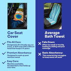 2 Pack Car Seat Towel Covers, Sweat Protector for Front Seats, Premium Thickened Microfiber with Elastic Strap, Breathable Quick Dry, Machine Washable Cover for Gym Running Universal Fit National Park