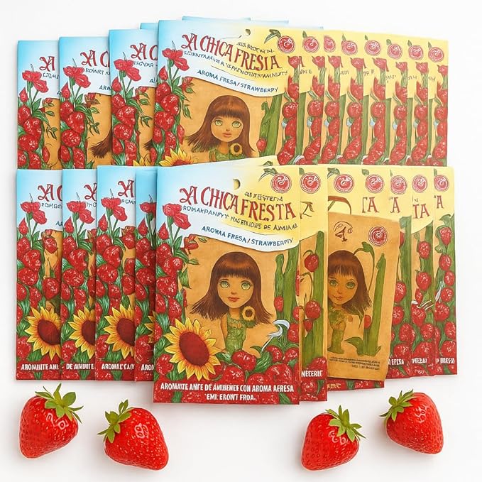 50 pcs Strawberry La Chica Fresita air Fresheners Aromatizante Fresa