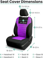 FH Group Automotive Car Seat Covers Front Set Premium 3D Air Mesh Front Seat Covers, Airbag Compatible Universal Fit Interior Accessories for Cars Trucks and SUVs - Purple