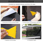 4PCS Car Side Window Sunshade, Block UV Rays Car Window Shade for Baby, Reusable & Washable Static Cling Film Stickers, Windshield Sun Shade Privacy Protector Accessories
