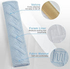 JUSTTOP 2-Pack Universal Car Shoulder Strap Pads Cover for A More Comfortable Driving, Shoulder Strap Covers Harness Pad for Car Interior Accessories(Pale Blue)