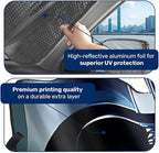 GENANY Star Movie Windshield Sun Shade for Car SUV Truck (55x30 Inches), Sun Shade Windshield, Shades for Front Windows, Sunshade for Car Windshield, Protector Blocks UV