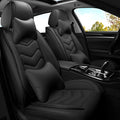 Car Seat Covers for Mercedes-Benz S-Class 2005-2025, Premium Nappa Leather Car Seat Cover, Stylish Sport Seat Covers， Automobile Seat Cover Sets.(Luxury 2 Seats/Pure Black)