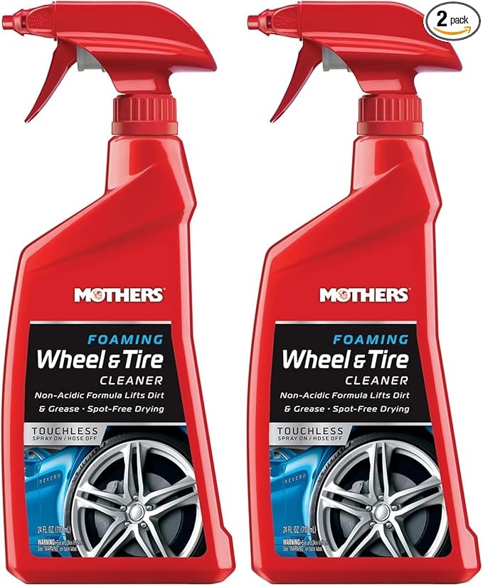 Mothers 05924 Foaming Wheel & Tire Cleaner - 24 oz. (Pack of 2)