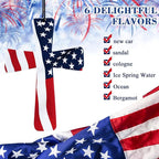 12 Pcs Christian Gift Bulk Cross Air Fresheners Religious Hanging Cross Air Freshener for Car Closet Drawer Books Decor Jesus Christian USA Flag Ornament Accessories Gifts for Men Church Faith