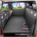 World Trip Dog Car Seat Cover for Back Seat, Hard Bottom 450 LB, 2026 Upgraded Oxford Fabric, Back Seat Extender for Dogs, Mesh Window, Waterproof Scratchproof, Extra Hair Glove, Fits Cars SUVs Trucks