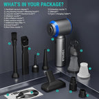 Mini Vacuum Cleaner, 2 in 1 27000PA Brushless Car Vacuum Air Duster 9000mAh Battery Air Blower Wireless Handheld Vacuum for Car,Office and Home