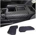 2PCS Center Console Armrest Cover for Toyot@ Tundra 2022-2025 /Sequoia 2023-2025 Accessories, Leather Front Seat Armrest Box Cushion Protector Waterproof Anti-Scratch (Left-Hand Drive)