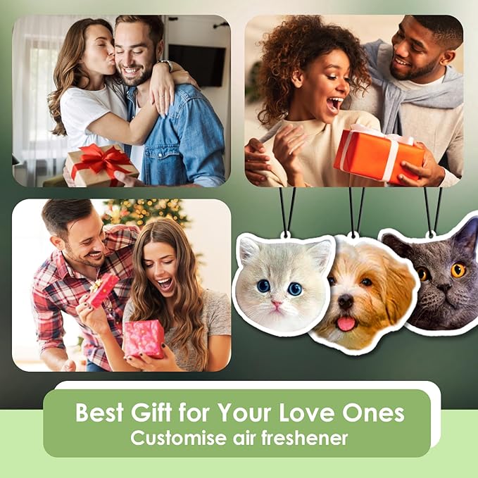 Custom air fresheners with picture- Double Sided Photo Personalized Car Scents Air Freshener, Smell Air Fresheners With Picture for Wardrobe, Bathroom,Hanging Ornaments (Crop)