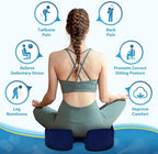 BlissTrends Seat Cushion,Thick Memory Foam Cushions for Office Chair, Car Seat, Airplane, Relieving Pressure Tailbone Sciatica Back Pain for Long Sitting Office Workers, Car Drivers 4.7in Thick Blue