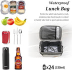 TuErcao Insulated Cooler Bag 6/24 Can Collapsible Leakproof Soft Sided Cooler for Car, Portable Foldable Small Ice Chest for Beach Camping Picnic Travel, 5/15qt Lunch Box for Men Work