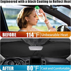 Funny Octopus Car Windshield Sun Shade Foldable Sunshade Front Window Cover Sun Visor Protector Accessories (59x27.5 inches)