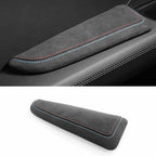 BETTERHUMZ Car Door Armrest Cushion Pad for Alcantara Suede, Car Elbow Rest Pad for BMW 3 4 5 6 7 8 X1 X3 X4 X5 X6 Z4 Series Car Accessories (Left, Blue red line)