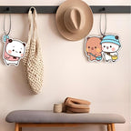 Bubu and Dudu Car Air Freshener Pads 6 PCS,Cute Car Accessories Mirror Decor Gifts for Bubu and Dudu Fans,Multi-Scent Air Freshener Pads for Closet,Bathroom,Bedroom & Office