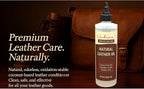 Verdana Leather Conditioner Oil – 8 Fl Oz – Plant-Based, Non-Toxic Leather Conditioner for Couches, Car Seats, Boots, Shoes, Jackets & Purses – Natural, Odorless Conditioning Oil