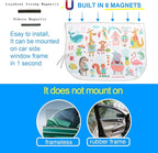 Car Window Shades for Side Windows Baby and Kids,Car Back Window Sun Shade Covers,Strong Magnetic Sunshades Curtains for Truck,27.5" x 19.5" (Animal Friends)