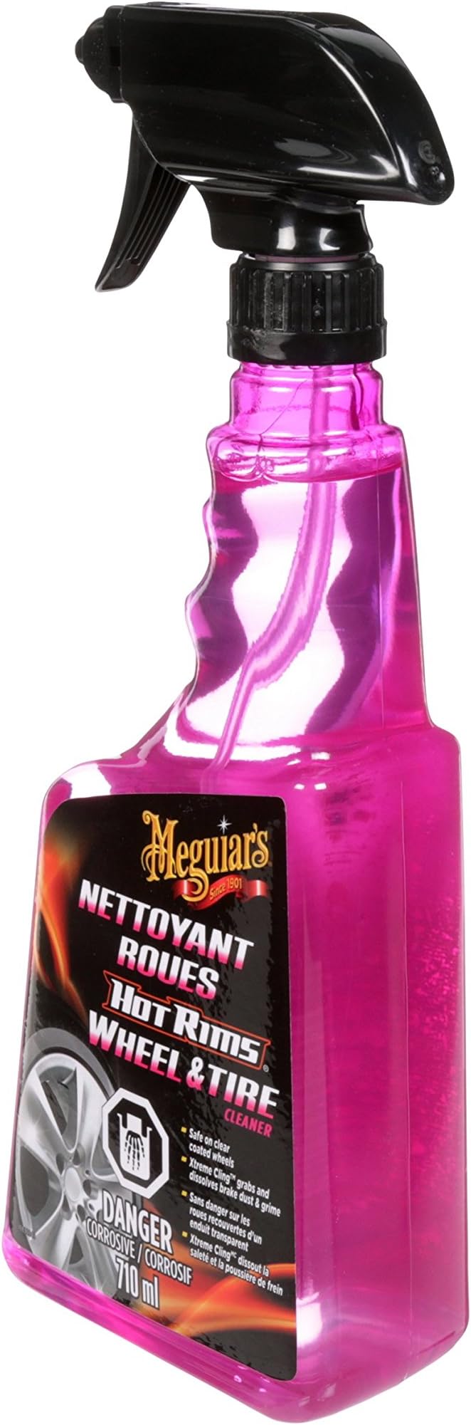 Meguiar's Hot Rims Wheel & Tire Cleaner, Powers Through Brake Dust & Grime - 24 Oz Spray Bottle