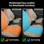 coverdream Forester Seat Covers Full Set for 2025 2026 Subaru Forester Base,Limited,Premium,Sport,Touring SUV,Fully Covered,Luxury Waterproof Leather Car Seat Protector(Beige)
