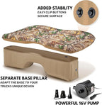 Pittman Outdoors Backseat Bed Air Mattress – 60” Rear Seat Mattress for Trucks & SUVs – Includes Portable DC Air Pump – Truck Air Mattress for Back Seat Travel & Camping – Camo Print