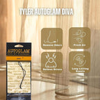 Worldwide Nutrition Bundle: Tyler Candle Company AutoGlam Car Air Fresheners - Diva Scent Car Fresheners - 3 Pack Tyler AutoGlam Car Air Freshener and Multi Purpose Key Chain