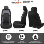 CAROMOP 3D Air Mesh Car Seat Covers Full Set,Breathable and Durable Seat Covers for Cars,Split Bench Compatible,Universal Fit for SUV,Vans,sedans, Trucks, Automotive Interior Covers(5-Seat Black/Grey)