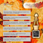 Autumn Cashmere Car Air Freshener with gift ready velvet bag, Hanging Design for Multiple Spaces, Set of 3 (10 ml Each)