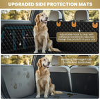 Waterproof SUV Cargo Liner for Dogs - Pu Leather Pet Car Seat Cover Protector with Bumper Flap, Non-Slip Backseat Mat for SUVs, Sedans, Vans Trunk | Easy Clean, Scratch Resistant (Black, Extra Large)