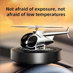 Car Diffuser Quiet & Stylish Helicopter Solar Dashboard Decor Auto-Rotating Air Purifier for Men & Military Enthusiasts Enhance Driving Experience (Black)