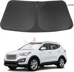 Windshield Sun Shade Custom Fit for 2013-2018 Hyundai Santa Fe Accessories Foldable Sunshade Sun Blocker Protect Car from Sun Rays & Heat Damage Keep Car Cooler