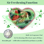 Personalized Car Air Freshener with Photo – Custom Rhinestone Vent Clip & Heart-Shaped Acrylic Picture Frame for Car Interior Decoration Accessories (Red, One Size)