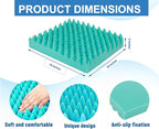 Gilbins Convoluted Egg Crate Foam Chair Cushion, Seat Cushion, Car Seat Cushion, Office Chair Cushion or Wheelchair Cushion to Relieve Back Pain Wheelchair and Recliner Chair Pads (Blue Without Cover)