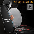 Car Seat Covers Fit for Kia Sorento 2007-2023 2024 2025 Front Set Leather Seat Covers Set with Lumbar Support Premium Automotive Cushion Protector(2 Seat, Black&Red)