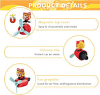 Car Air Fresheners Cute Cartoon Fox Pilot Car Diffuser Rotating Propeller Automotive Air Outlet Fan Creative Car Perfume Decoration Funny Car Interior Accessories