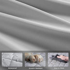 Dog Car Seat Cover for Back Seat, Waterproof Leather Fabric Back Seat Extender for dogs 52.4 * 24.4in, Foldable in The Car, Hard Panels Bottom Support to 330 lbs, for Cars/Mid-Size SUV/Small Truck