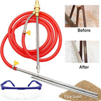 Pressure Washer Sandblasting Kit, 5000 PSI Wet Sandblaster Attachment, Power Washer Sandblasting with Replacement Ceramics Nozzle, 1/4 Inch Quick Disconnect Sandblasting Kit
