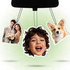 Custom Air Fresheners with Picture - Personalized Air Freshener for Car, Double Sided Customizable Photo Text,Birthday Wedding for Men Women Girlfriend Boyfriend (Crop)
