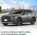 GIANT PANDA Rav4 Seat Covers Custom Fit for Toyota Rav4 2019 2020 2021 2022 2023 2024 2026 Hybrid&Gas(LE SE XLE XSE Limited Premium) No-Removal Seat Design,Installation-Friendly,Faux Leather