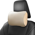 Car Headrest Pillow, Soft Memory Foam Car Neck Pillow with Adjustable Strap, Removable Breathable Cover for Long Drives & Office (Beige, Pack of 1)