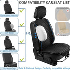 Linen Car Seat Covers Front Seat Covers, Breathable Cloth Fabric Car Seat Protector with Storage Pocket Anti-Slip Car Seat Protector Universal Fit for 98% Cars SUV Trucks (2Pack Black)