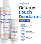 Safe n' Simple Ostomy Deodorant Classic Blue - Odor Eliminator Ostomy - Ostomy Pouch Deodorant - Colostomy Bag Odor Eliminator - Colostomy Bag Deodorizer - 8 Fluid Ounce Drops - Ostomy Accessories