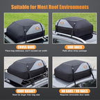 Sailnovo Car Rooftop Cargo Carrier Roof Bag 15 Cubic Feet Waterproof Car Top Carrier, Fits Most Vehicle with/Without Rack, Include Anti-Slip Mat,4 Reinforced Straps,4 Door Hooks