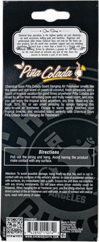 Chemical Guys Car Fresheners, Hanging Air Fresheners - Pina Colada Scent for Cars, Trucks, SUVs, RVs, Home, Office, Work, Dorm Room, & More - 12 Pack