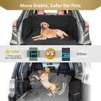 F-color SUV Cargo Liner for Dogs - Waterproof Pet Cargo Liner with Side Flaps, Comfort Dog Cargo Cover with Bumper Flap, Scrachproof Non-Slip for Large SUVs Sedans Trunks Vans, Black