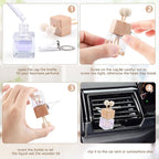 20 Pack Car Air Freshener Diffuser Bottle with Vent Clip Empty Perfume Diffuser Bottle Essential Oil Diffuser Bottles Car Auto Fragrance Ornament Decor